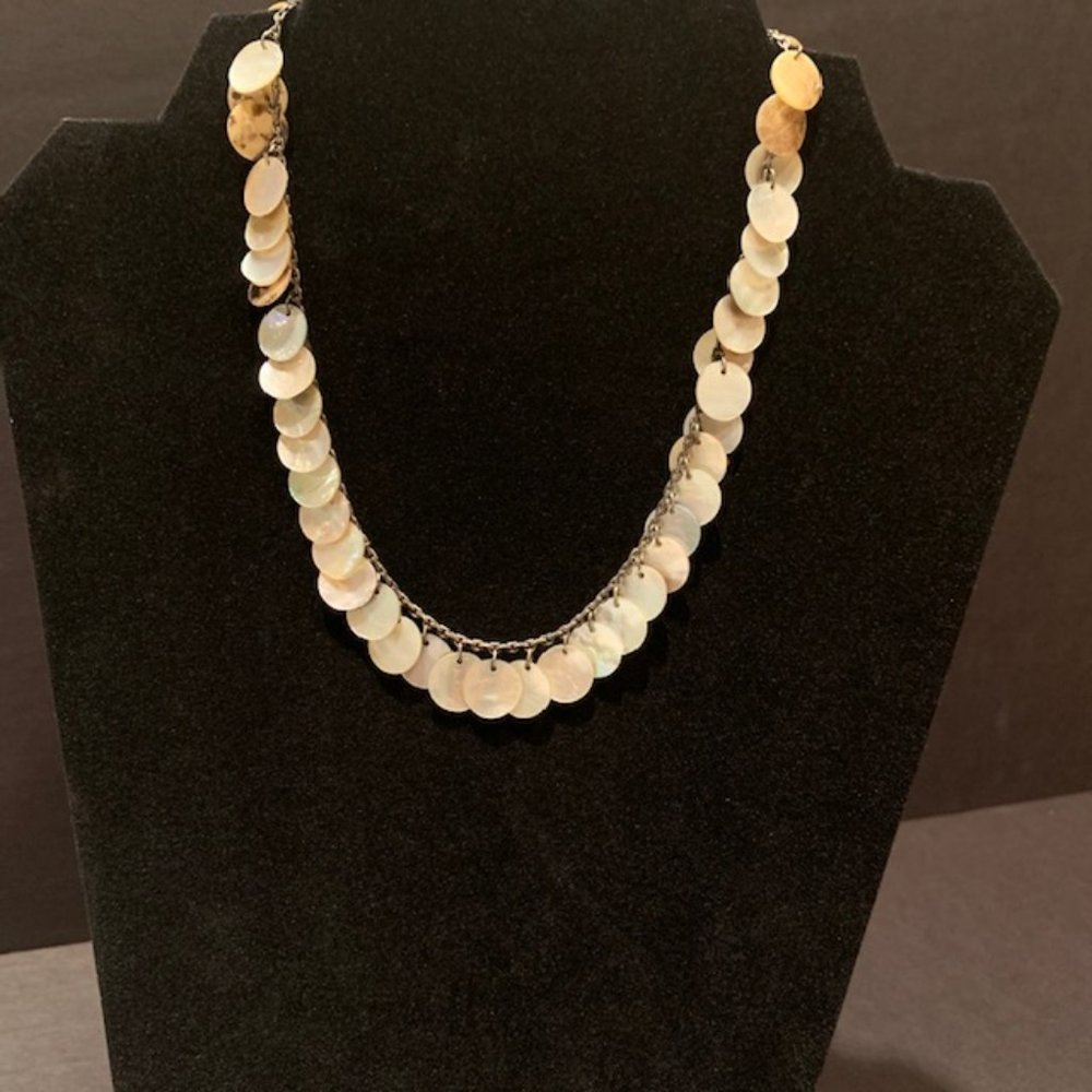 Vintage Mother of Pearl Button Necklace